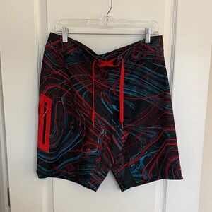 Under Armour Dynamic Black and Red Swim Shorts